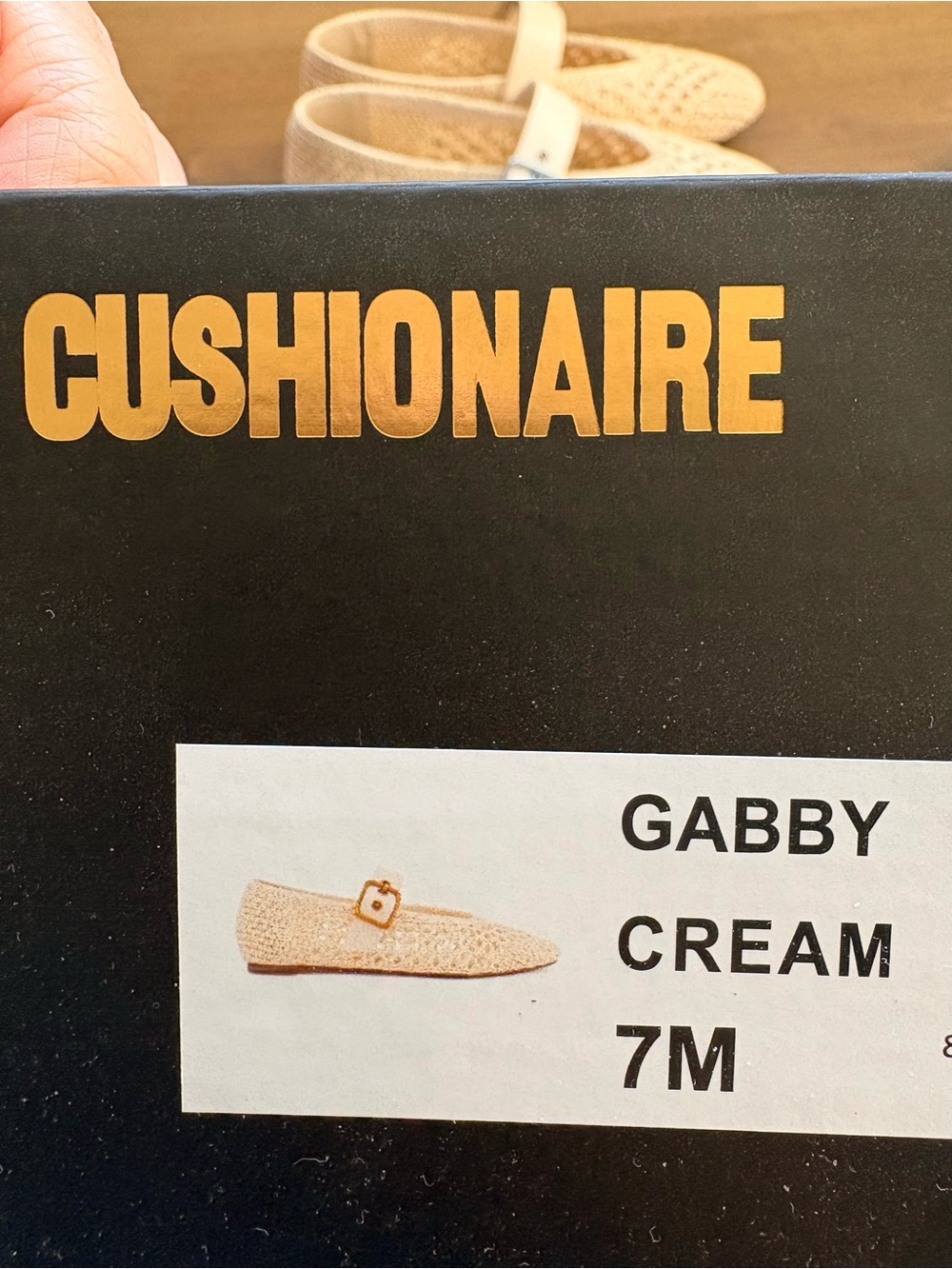 Cream Woven Mary Jane Flats with Buckle Strap - Picture 2 of 4